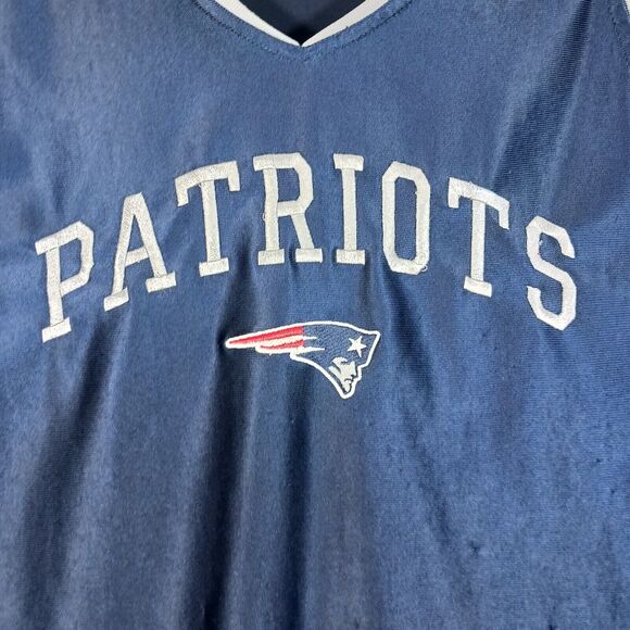 New England Patriots Men's XL Navy/Grey Jersey NFL Team Apparel Large Spell-out - Picture 3 of 7